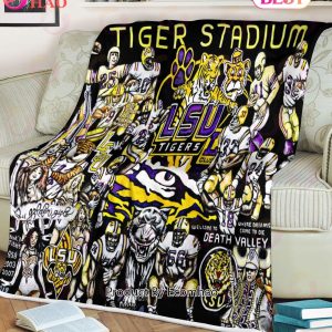 NCAA LSU Tigers Tribute, Football History Legend Blanket