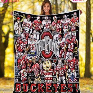 NCAA Ohio State Buckeyes Tribute, Football History Legend Blanket