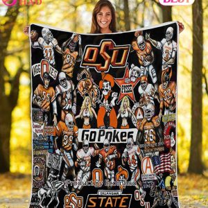 NCAA Oklahoma State Cowboys Tribute, Football History Legend Blanket