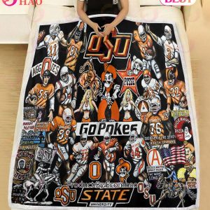 NCAA Oklahoma State Cowboys Tribute, Football History Legend Blanket