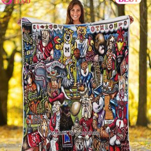 NCAA SEC Tailgate Party Tribute, Football History Legend Blanket