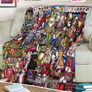 NCAA SEC Tailgate Party Tribute, Football History Legend Blanket