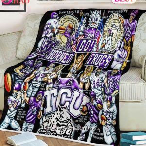 NCAA TCU Horned Frogs Tribute, Football History Legend Blanket
