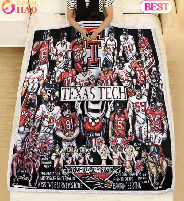 NCAA Texas Tech Red Raiders Tribute, Football History Legend Blanket