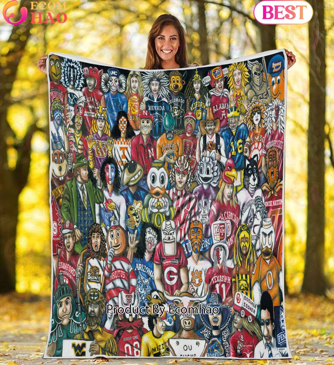 NCAA Who’s  1 Tribute, Football History Legend Blanket