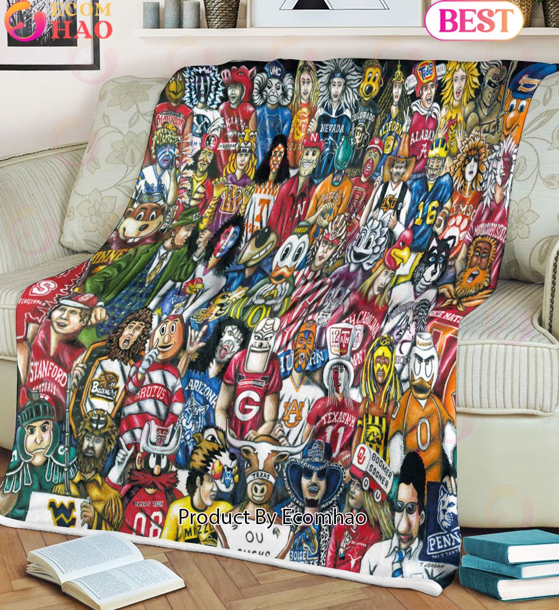 NCAA Who’s  1 Tribute, Football History Legend Blanket