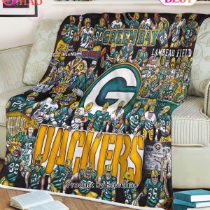 NFL Green Bay Packers Tribute, Football History Legend Blanket