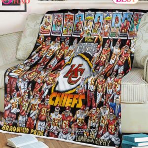 NFL Kansas City Chiefs Tribute, Football History Legend Blanket