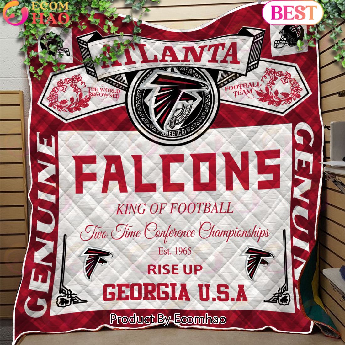 NFL Atlanta Falcons King Of Football Quilt Blanket