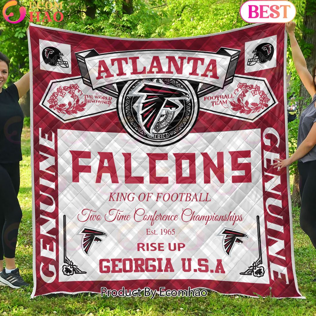 NFL Atlanta Falcons King Of Football Quilt Blanket