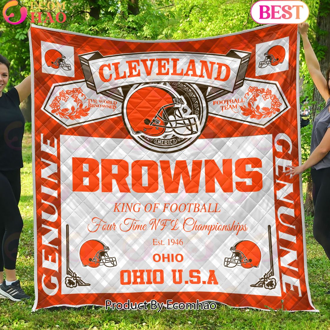 NFL Cleveland Browns King Of Football Quilt Blanket