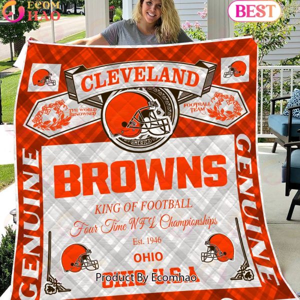NFL Cleveland Browns King Of Football Quilt Blanket
