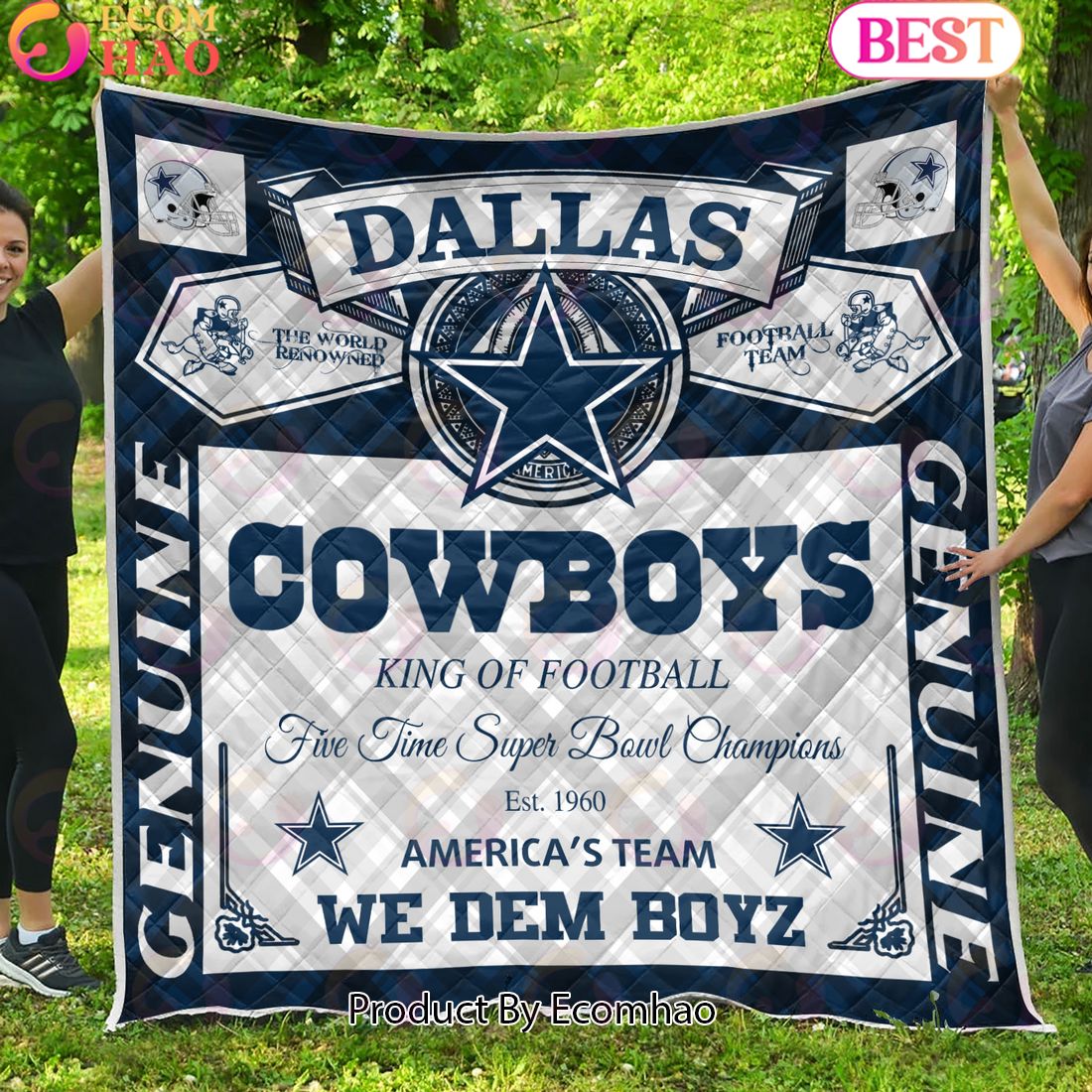 NFL Dallas Cowboys King Of Football Quilt Blanket