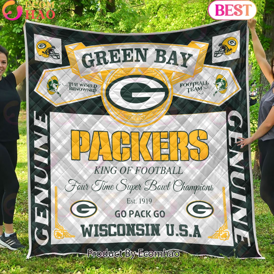 NFL Green Bay Packers King Of Football Quilt Blanket