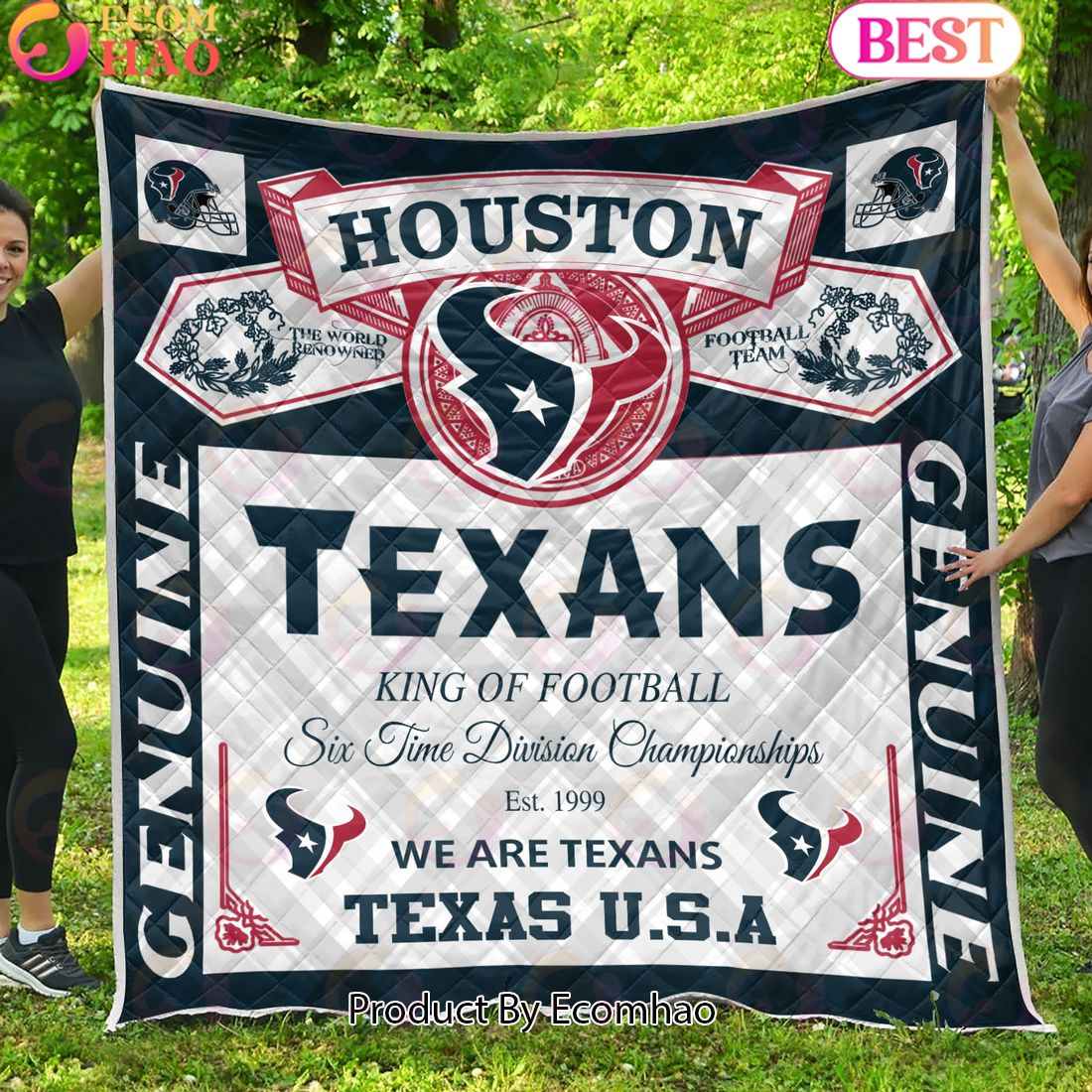 NFL Houston Texans King Of Football Quilt Blanket