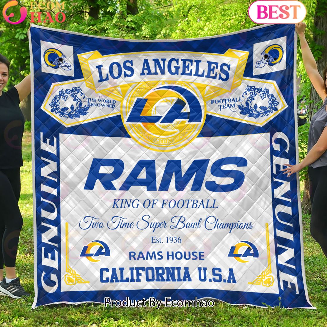 NFL Los Angeles Rams King Of Football Quilt Blanket