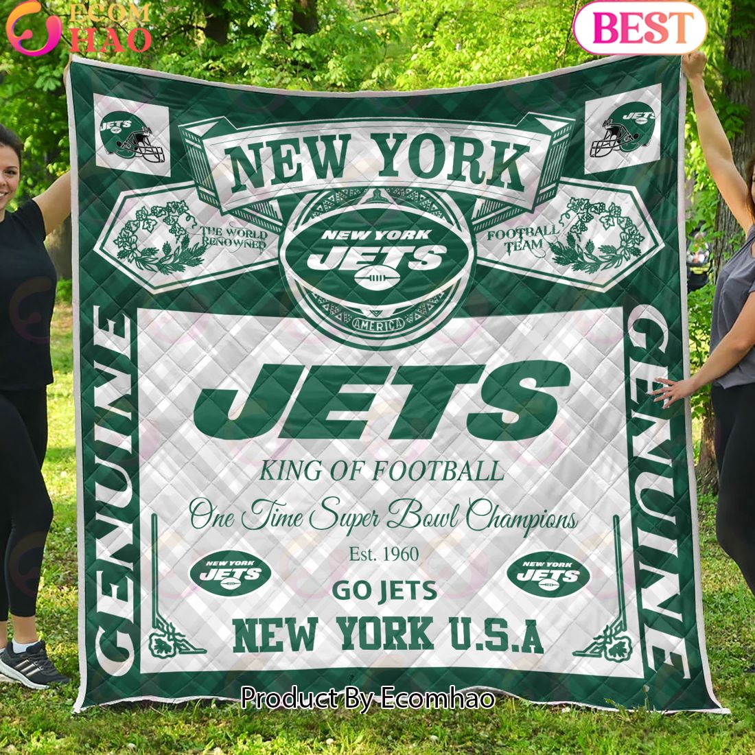 NFL New York Jets King Of Football Quilt Blanket