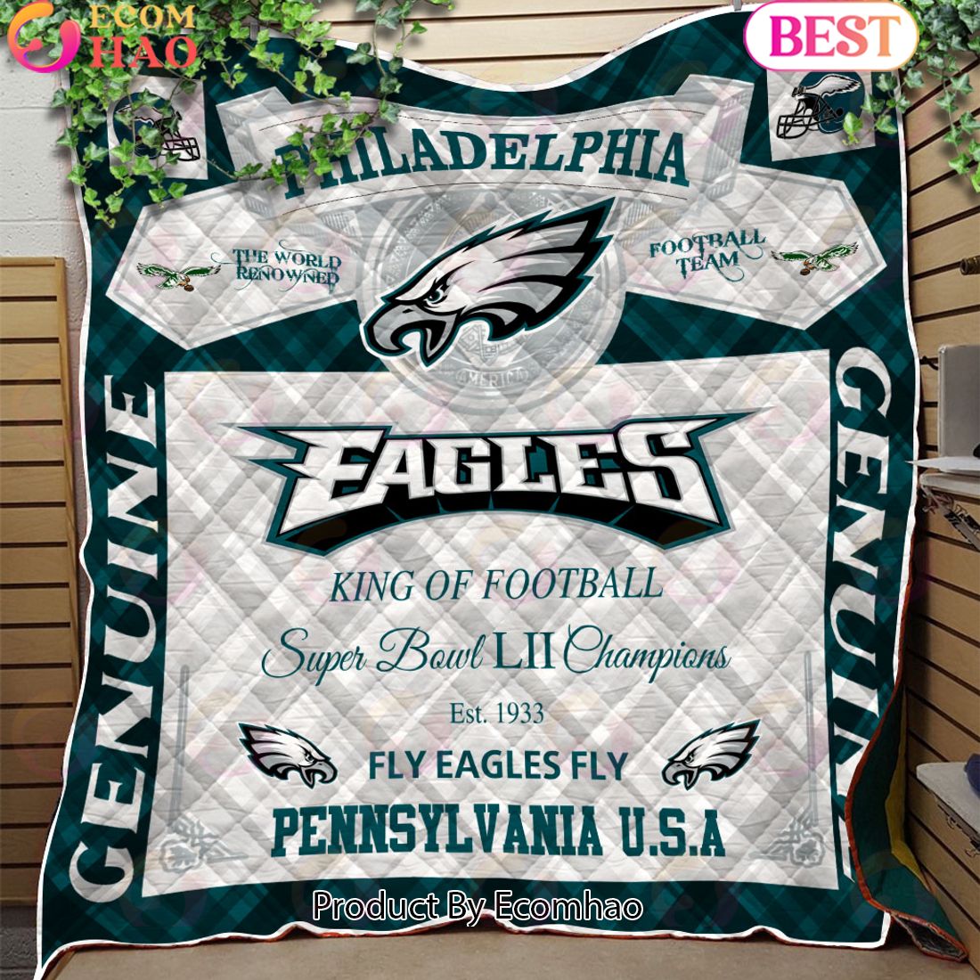 NFL Philadelphia Eagles King Of Football Quilt Blanket