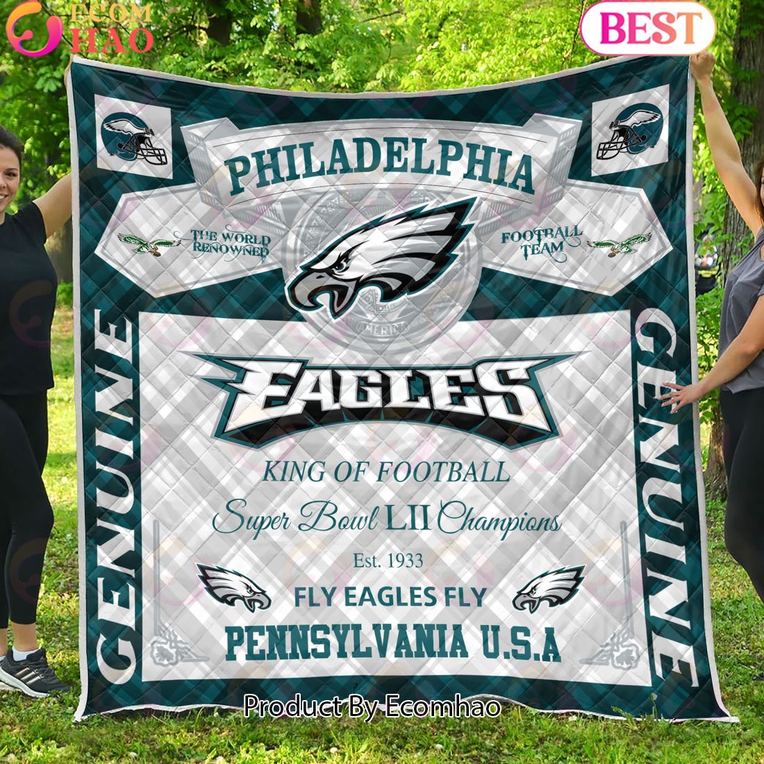 NFL Philadelphia Eagles King Of Football Quilt Blanket