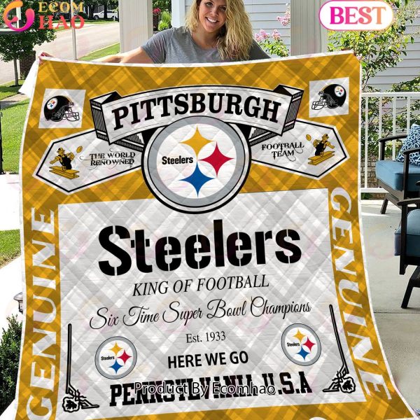 NFL Pittsburgh Steelers King Of Football Quilt Blanket