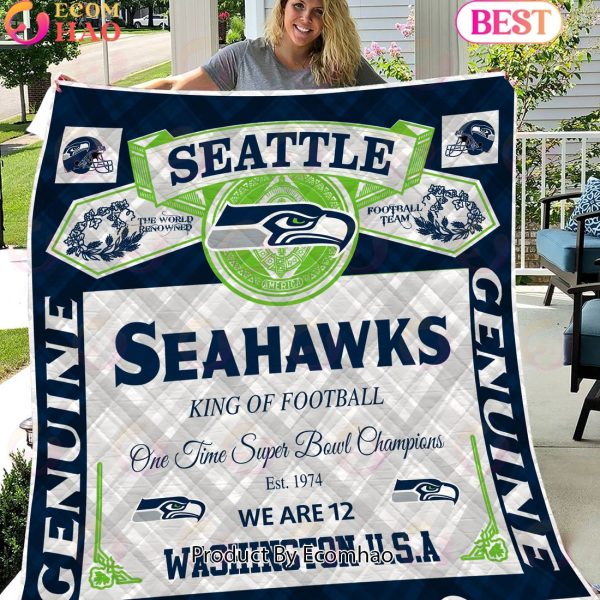 NFL Seattle Seahawks King Of Football Quilt Blanket