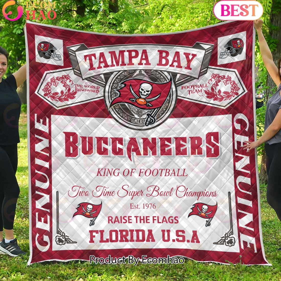 NFL Tampa Bay Buccaneers King Of Football Quilt Blanket