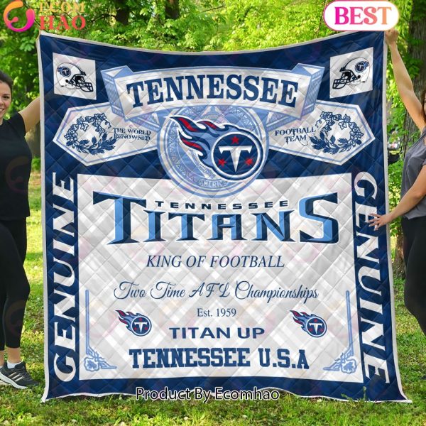 NFL Tennessee Titans King Of Football Quilt Blanket