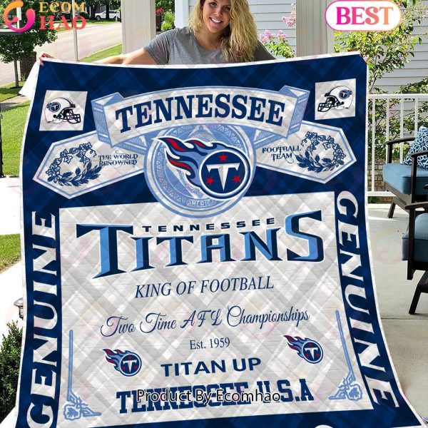 NFL Tennessee Titans King Of Football Quilt Blanket