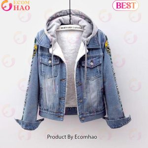 Custom Name Proud To Be A Green Bay Packers Fan Designed Fleece Hooded Denim Jacket