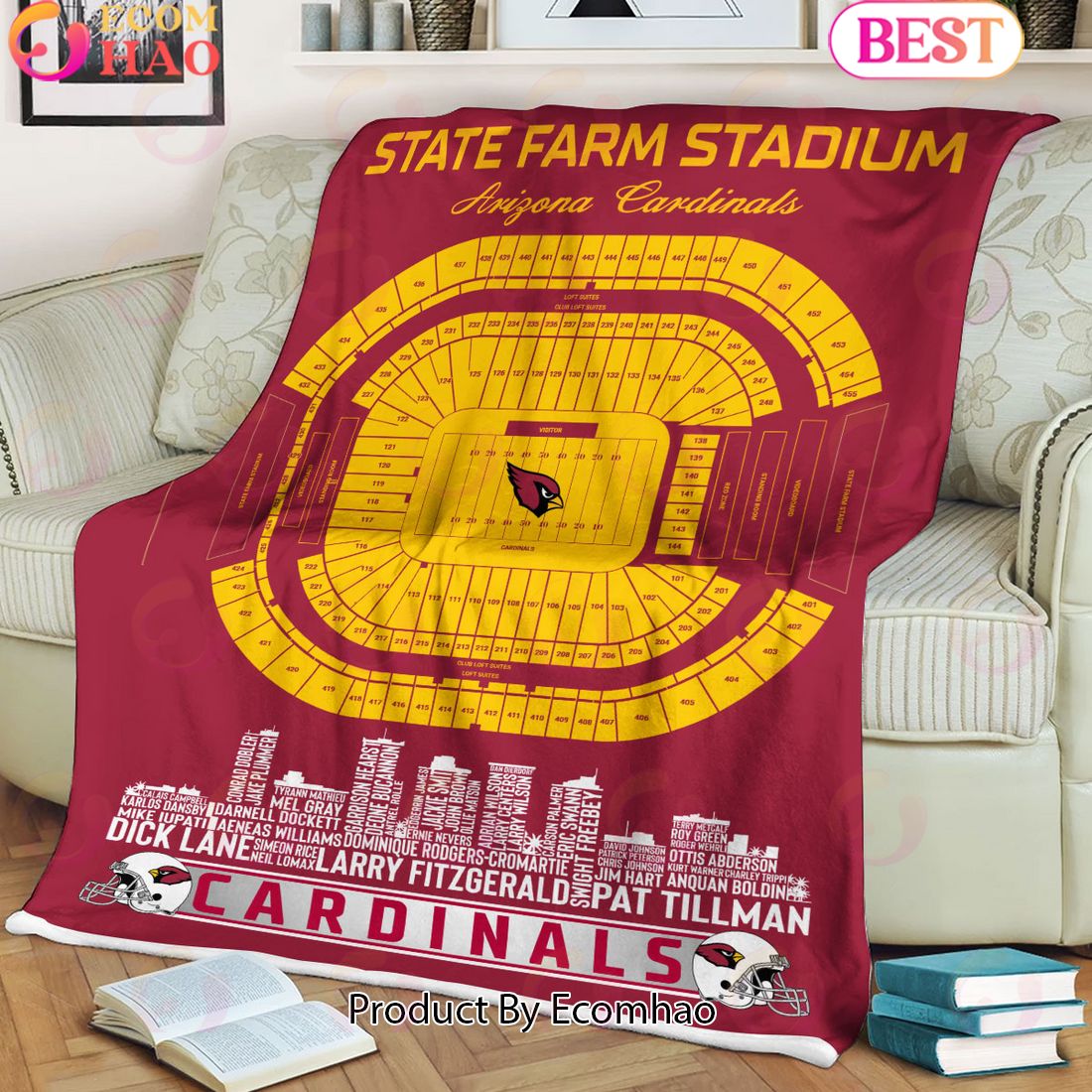 NFL Arizona Cardinals Football Legend Stadium Blanket