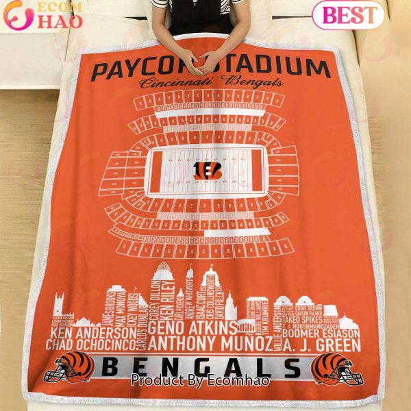 NFL Cincinnati Bengals Football Legend Stadium Blanket