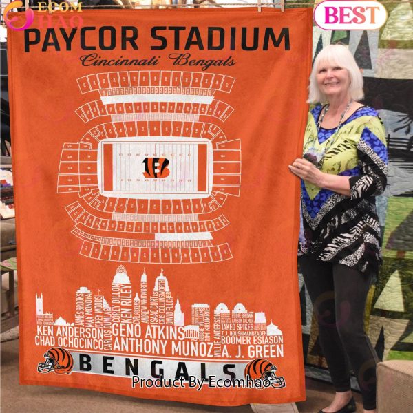 NFL Cincinnati Bengals Football Legend Stadium Blanket