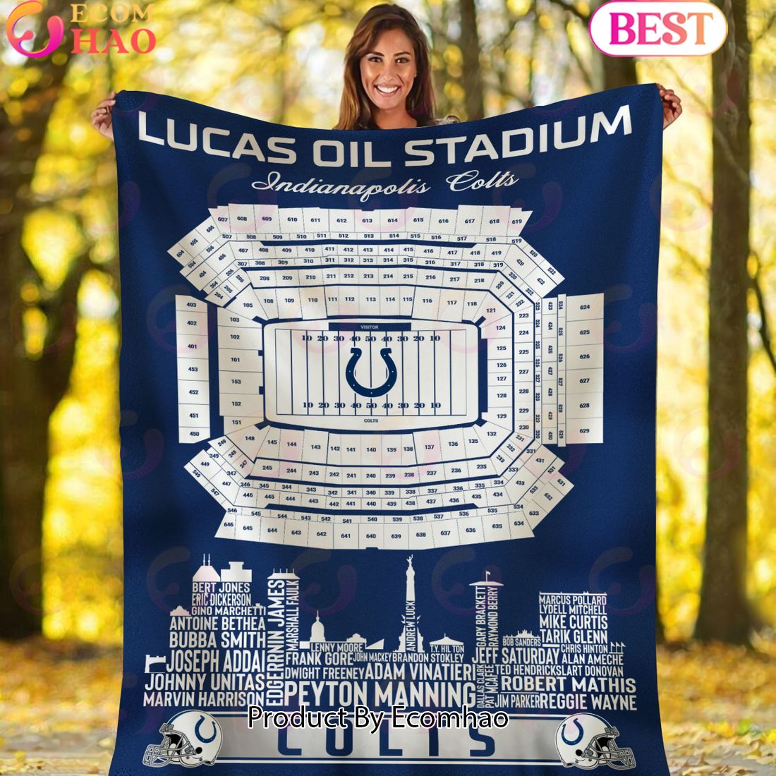 NFL Indianapolis Colts Football Legend Stadium Blanket