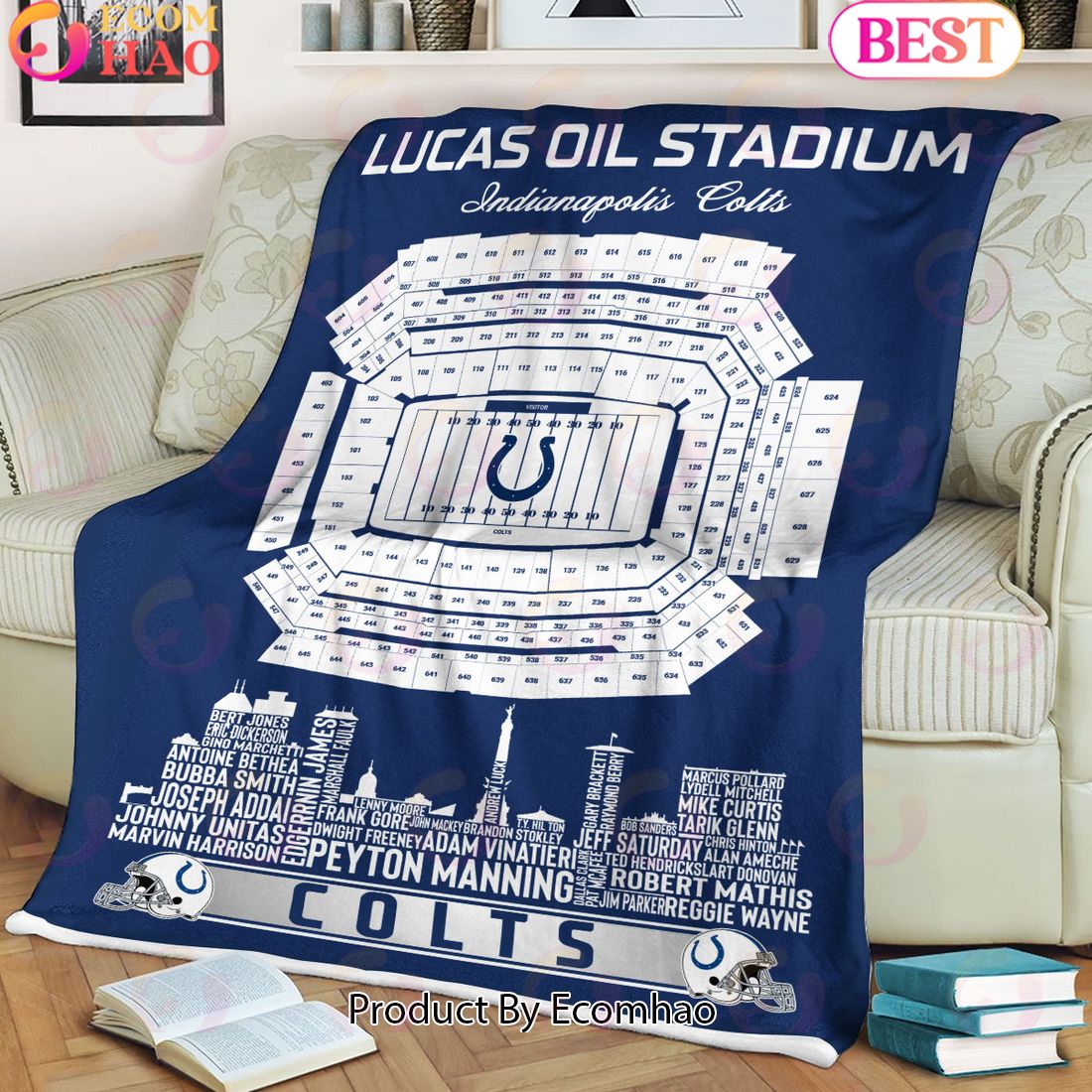 NFL Indianapolis Colts Football Legend Stadium Blanket