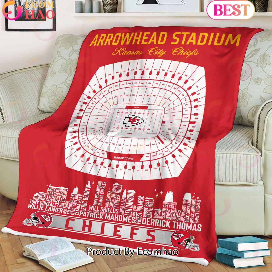 NFL Kansas City Chiefs Football Legend Stadium Blanket