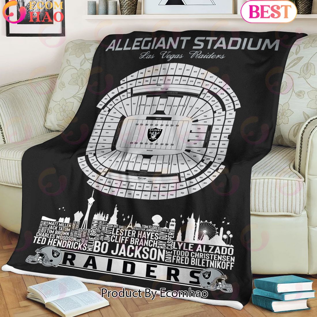 NFL Las Vegas Raiders Football Legend Stadium Blanket