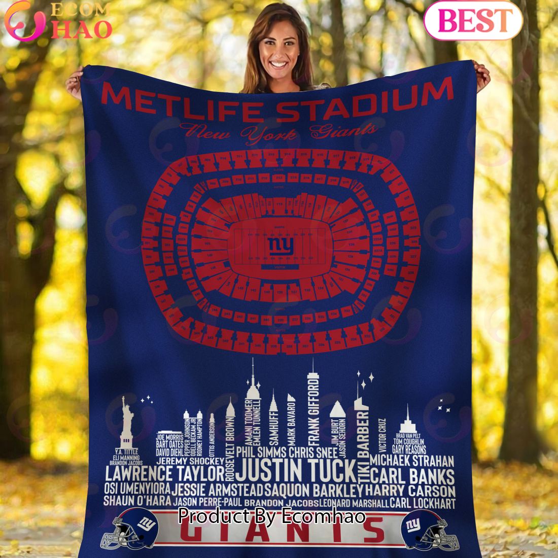 NFL New York Giants Football Legend Stadium Blanket