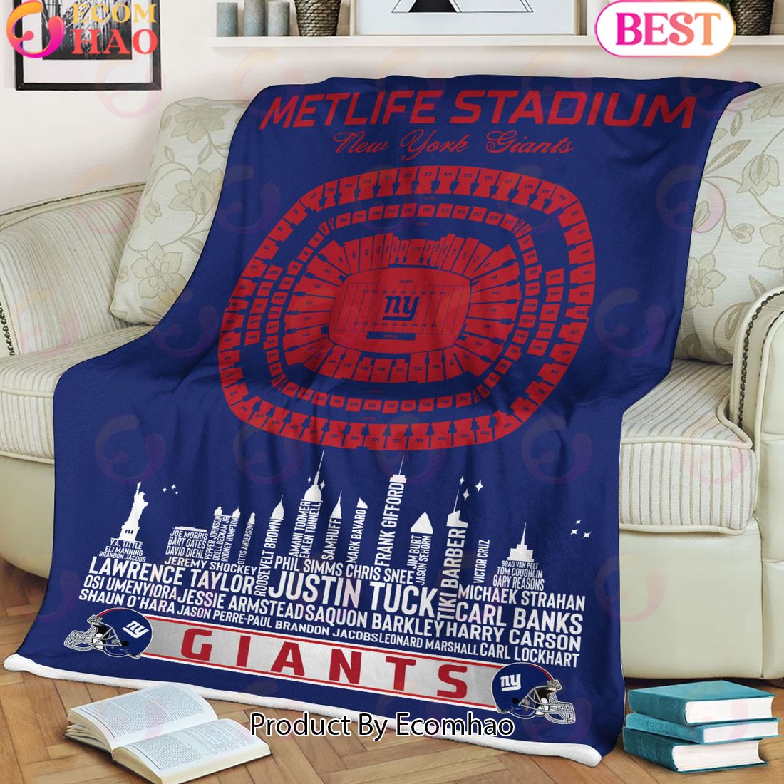 NFL New York Giants Football Legend Stadium Blanket