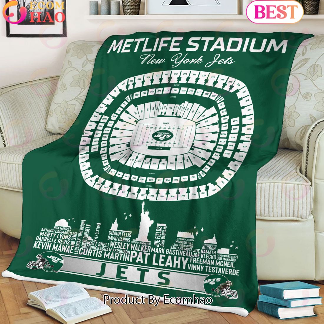 NFL New York Jets Football Legend Stadium Blanket