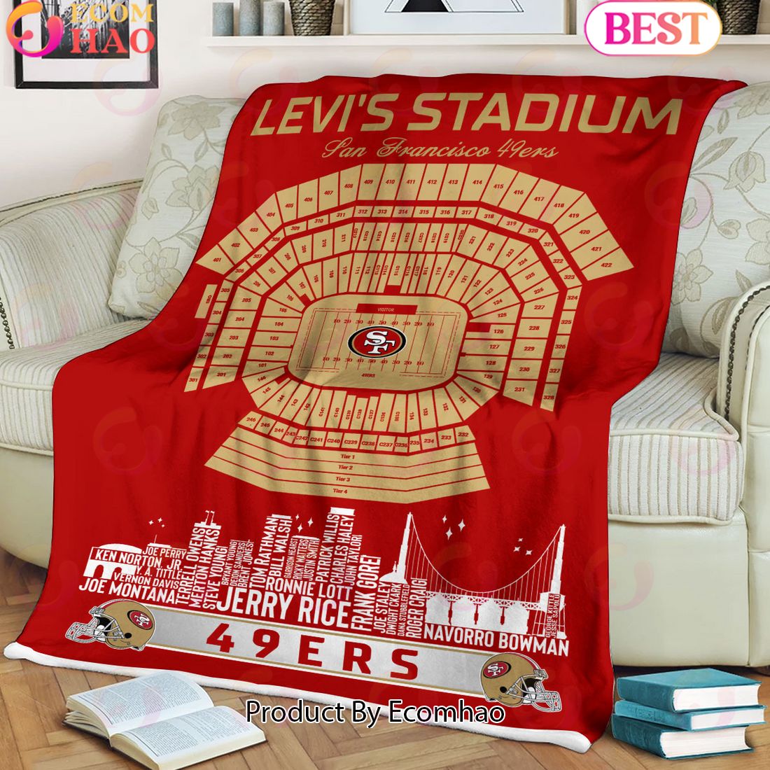 NFL San Francisco 49ers Football Legend Stadium Blanket