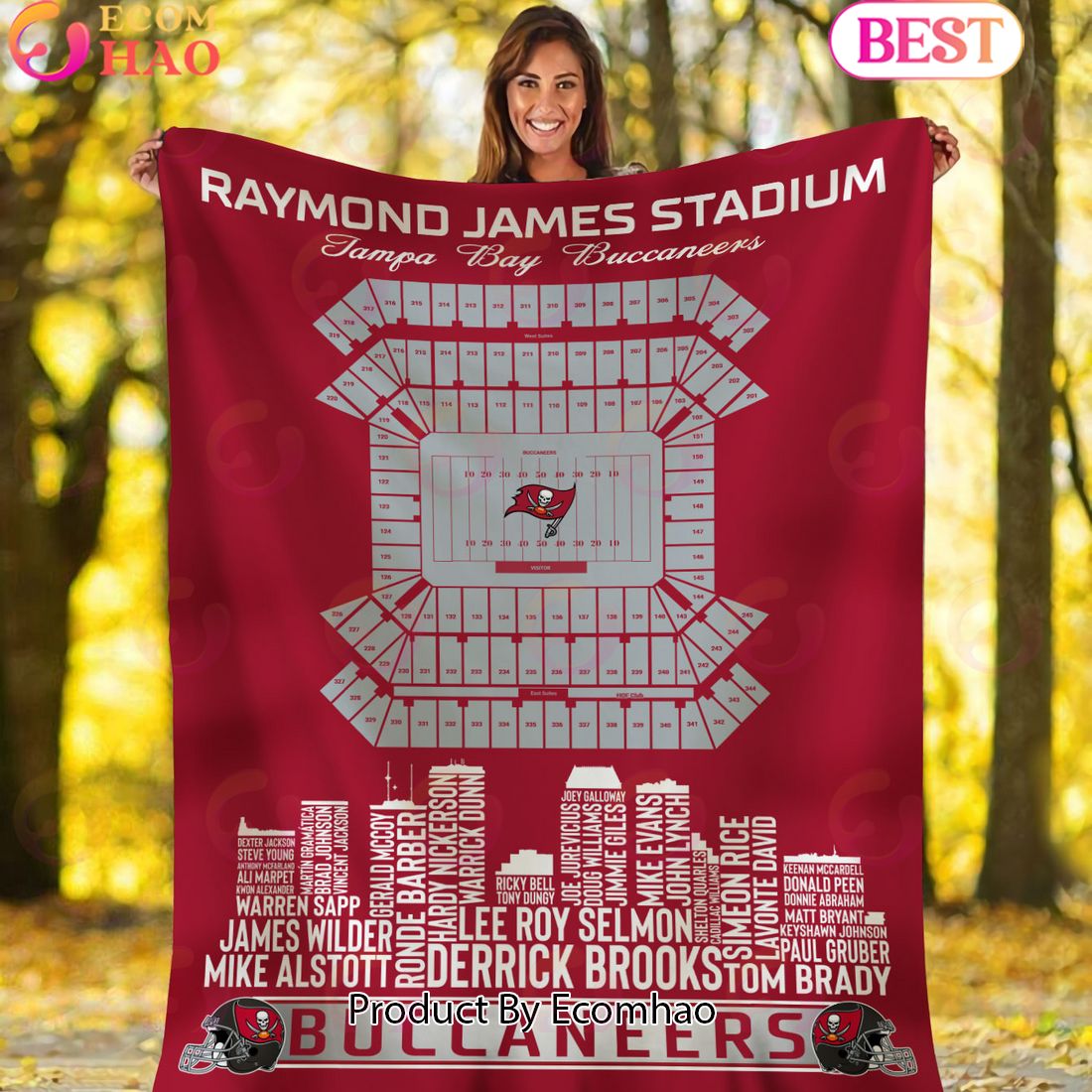 NFL Tampa Bay Buccaneers Football Legend Stadium Blanket