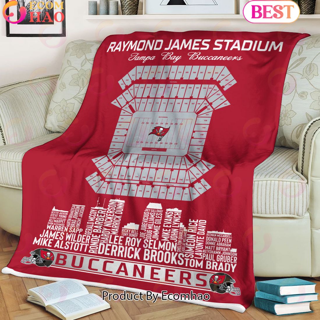 NFL Tampa Bay Buccaneers Football Legend Stadium Blanket