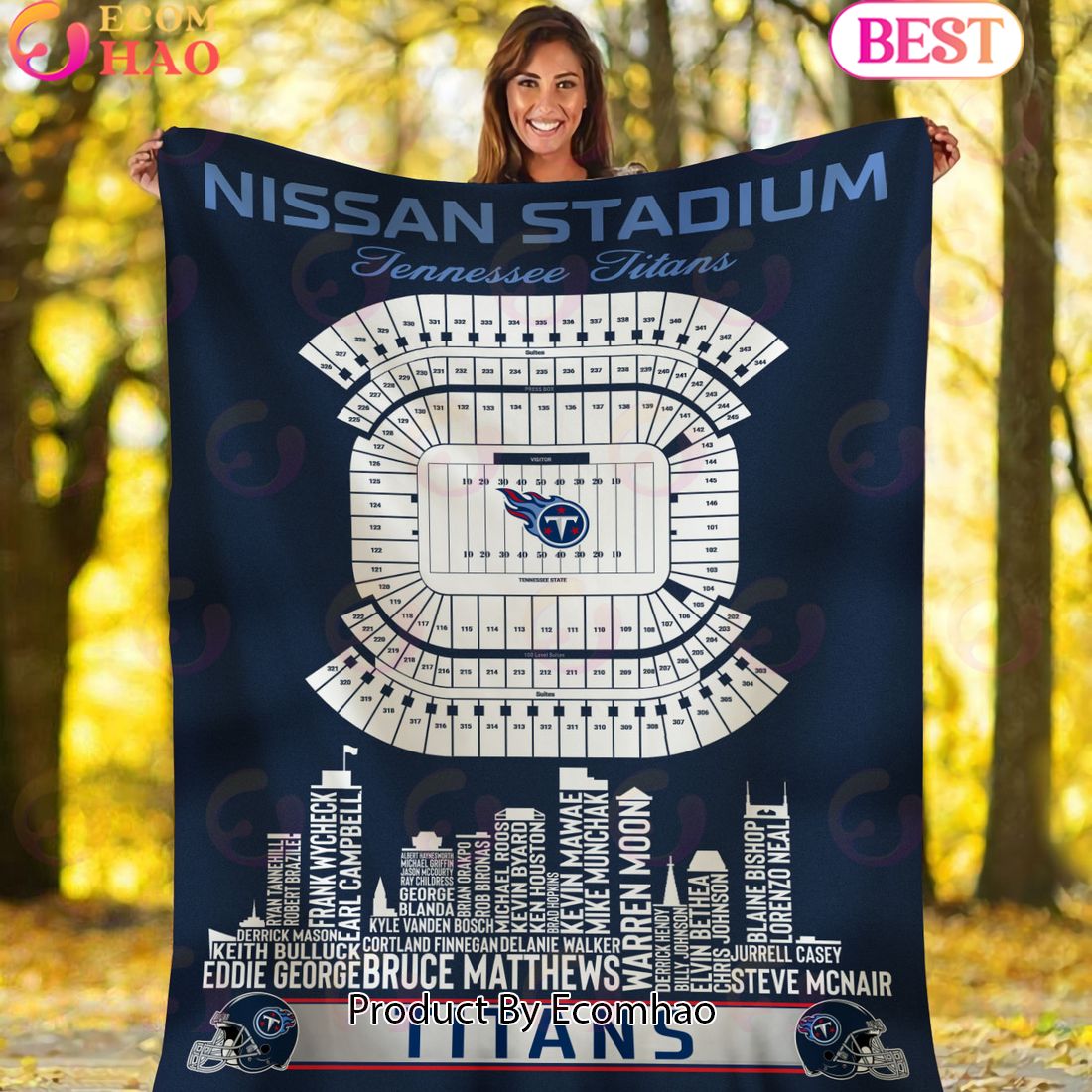 NFL Tennessee Titans Football Legend Stadium Blanket