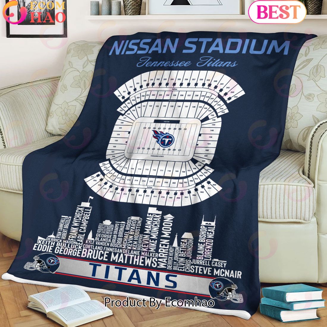 NFL Tennessee Titans Football Legend Stadium Blanket