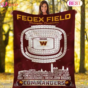 NFL Washington Commanders Football Legend Stadium Blanket