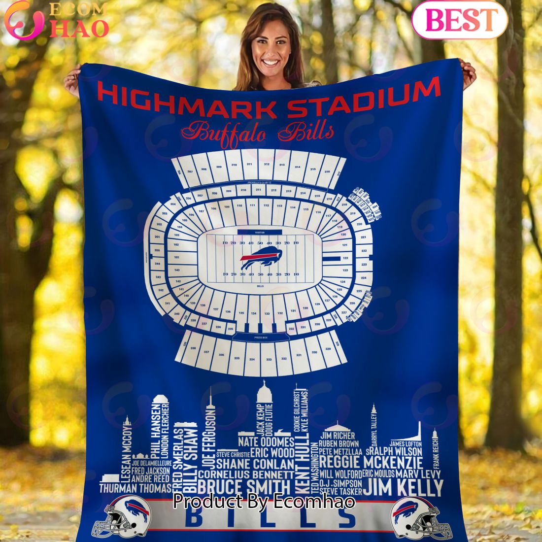 NFL Buffalo Bills Football Legend Stadium Blanket