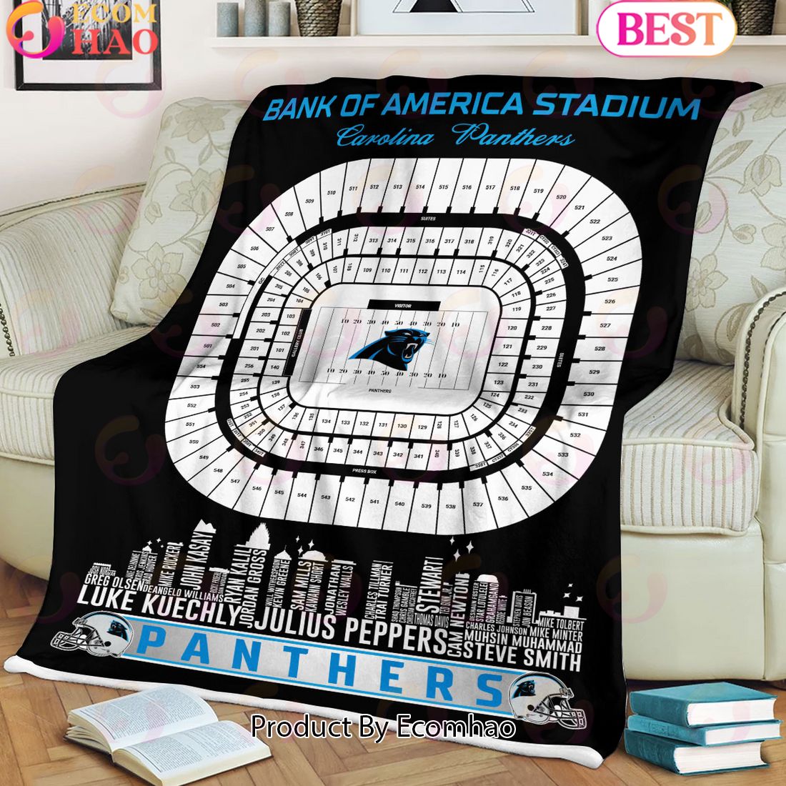 NFL Carolina Panthers Football Legend Stadium Blanket