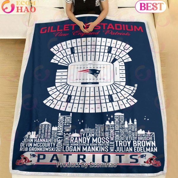 NFL New England Patriots Football Legend Stadium Blanket