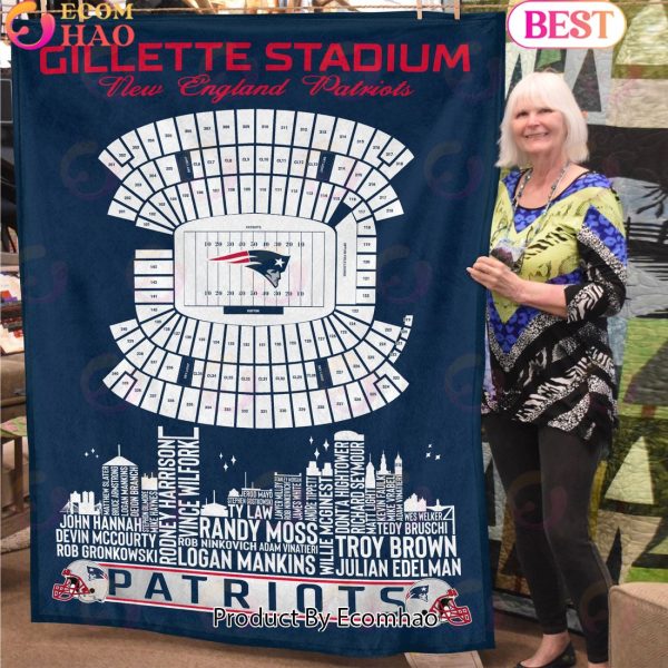 NFL New England Patriots Football Legend Stadium Blanket