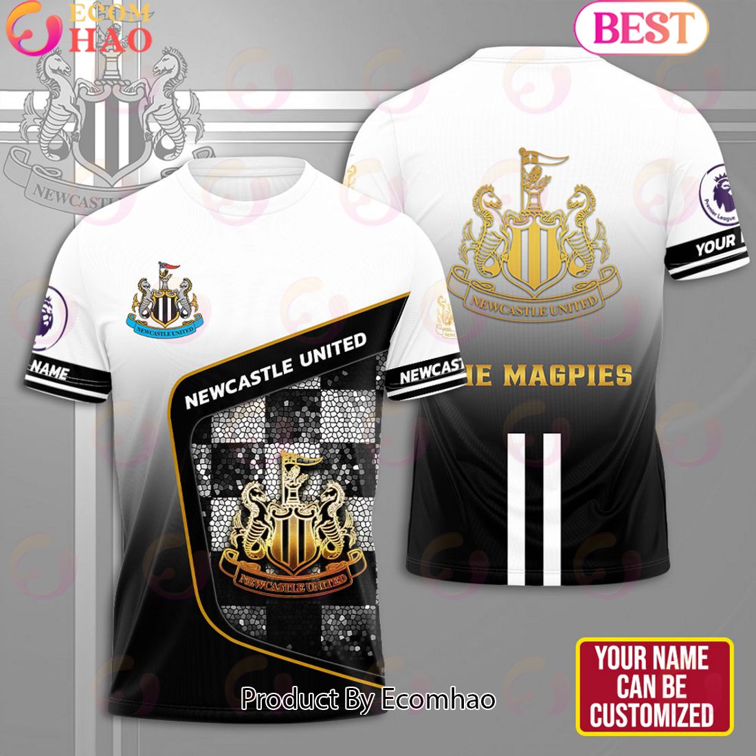 Personalized Newcastle United 3D Apparels